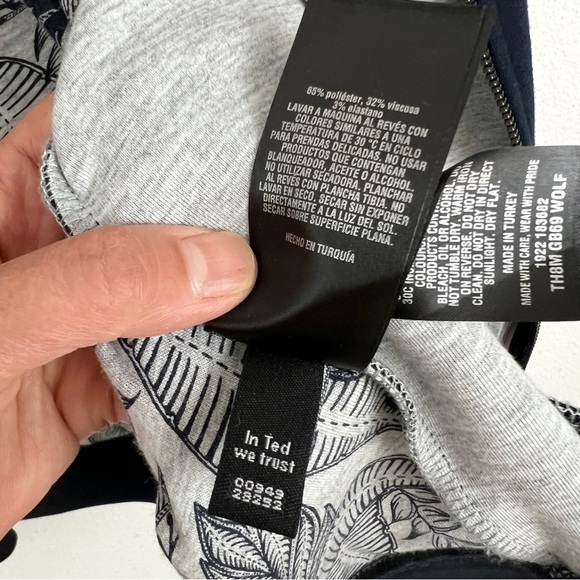 Ted Baker London Men’s Wolf Bonded Bomber Jersey Baseball Jacket - Picture 11 of 12